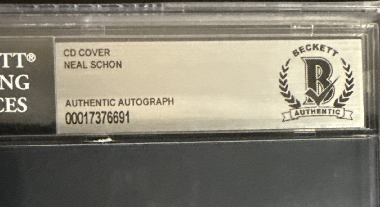 Journey - Neal Schon Signed CD Art Card - Beckett BAS Encased