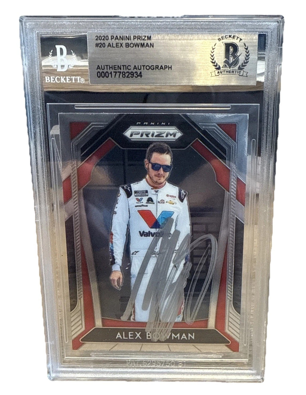 Signed 2021 Panini Prizm #20 Alex Bowman - Beckett BAS Slab