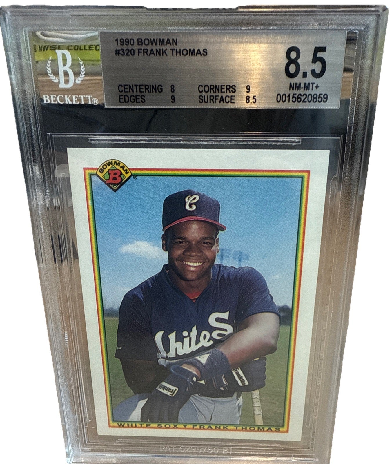 1990 Bowman Frank Thomas #320 BGS 8.5 Baseball With Subgrades