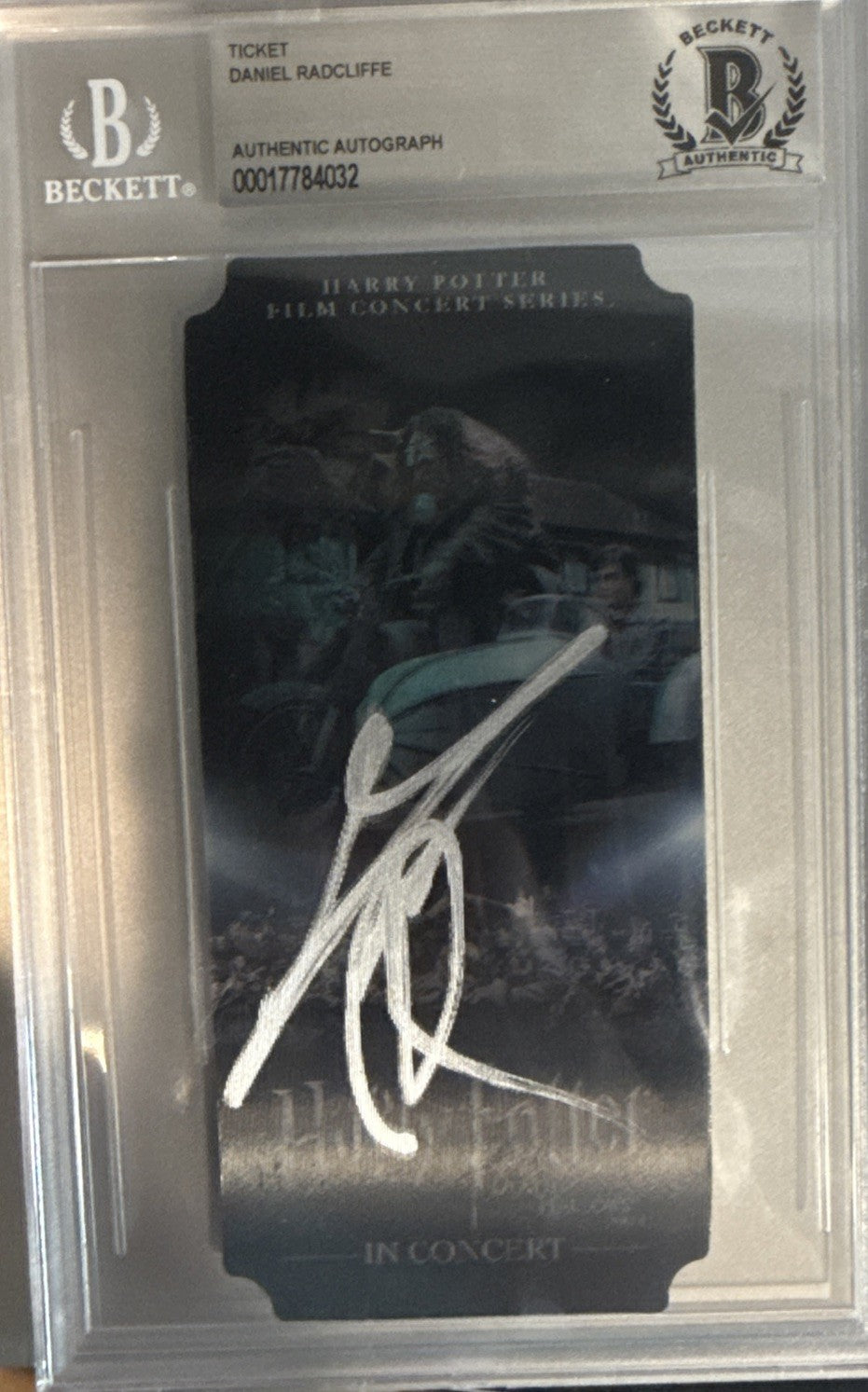 Signed Daniel Radcliffe - Harry Potter Film Concert Series Lenticular Ticket BAS