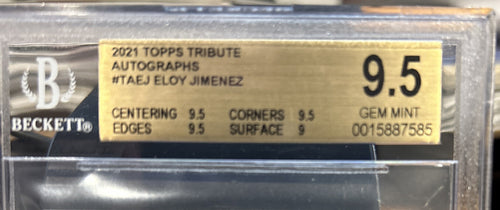 2021 Topps Tribute Autographs TAEJ Eloy Jimenez Auto /199 BGS 9.5 Gem Mint