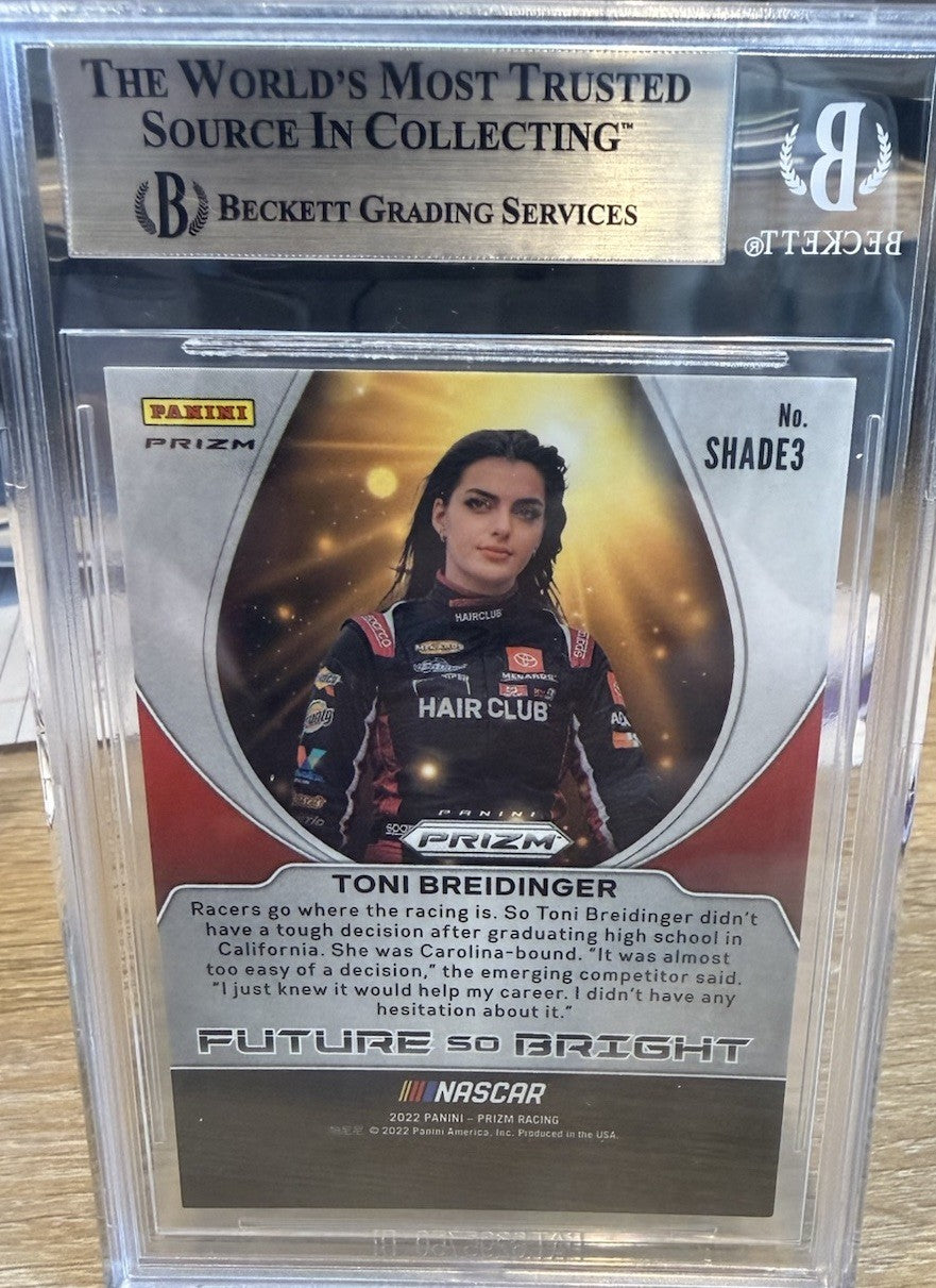 Signed Toni Breidinger 2022 Panini Prizm Future So Bright - Beckett BAS Slab