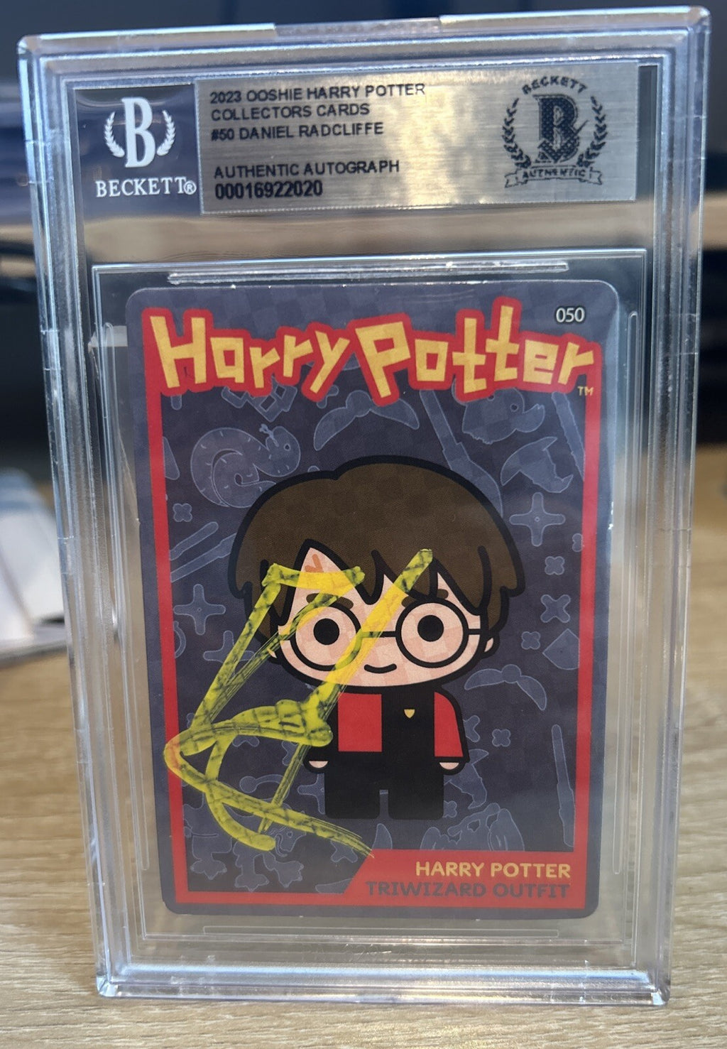 Daniel Radcliffe Signed 2023 Ooshie Harry Potter Collectors Cards #50 BAS Slab