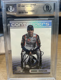 Signed 2009 Press Pass Premium JIMMIE JOHNSON #28 AUTOGRAPH BECKETT BAS Slab