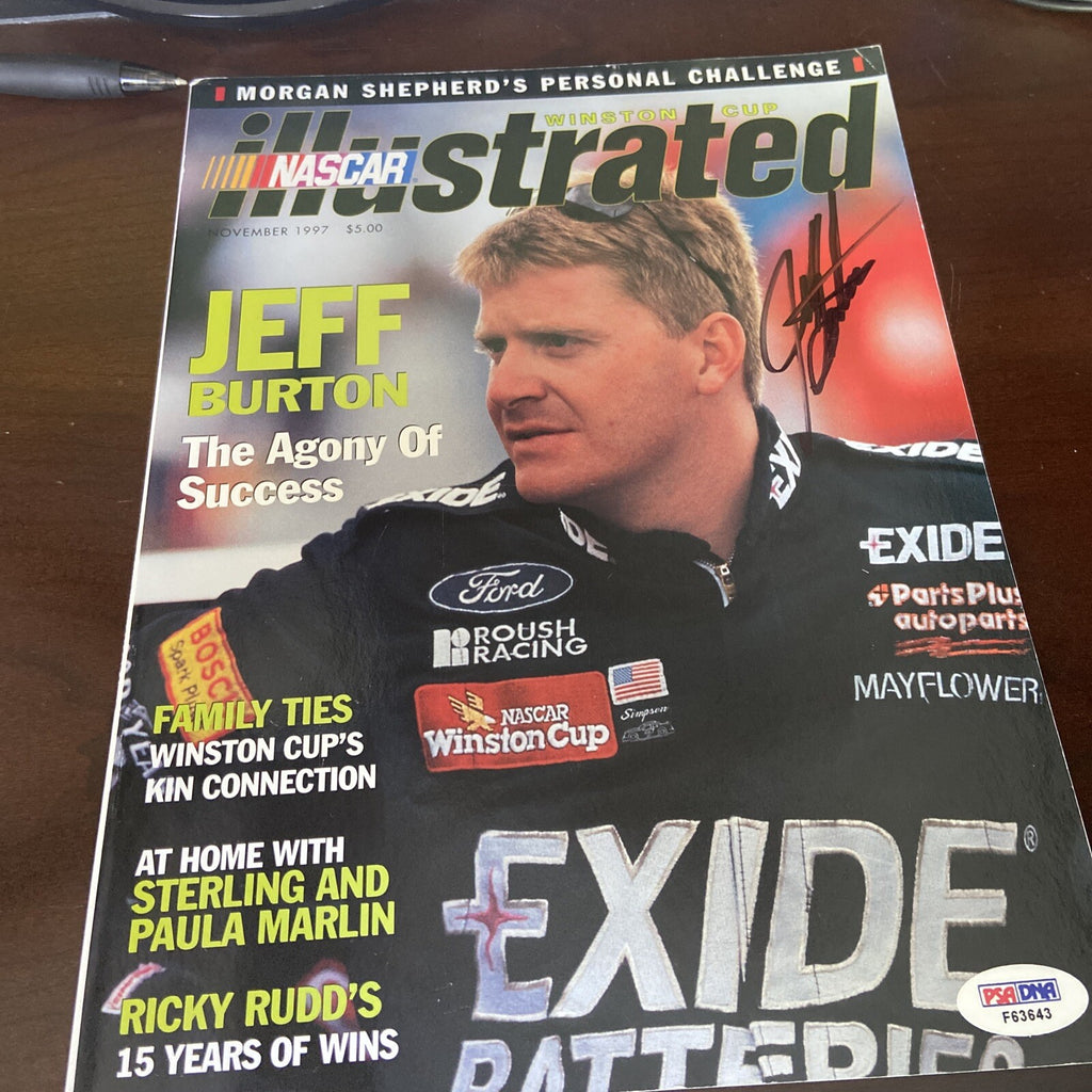JEFF BURTON AUTOGRAPHED Nov 1997 NASCAR Illustrated Magazine PSA/DNA COA