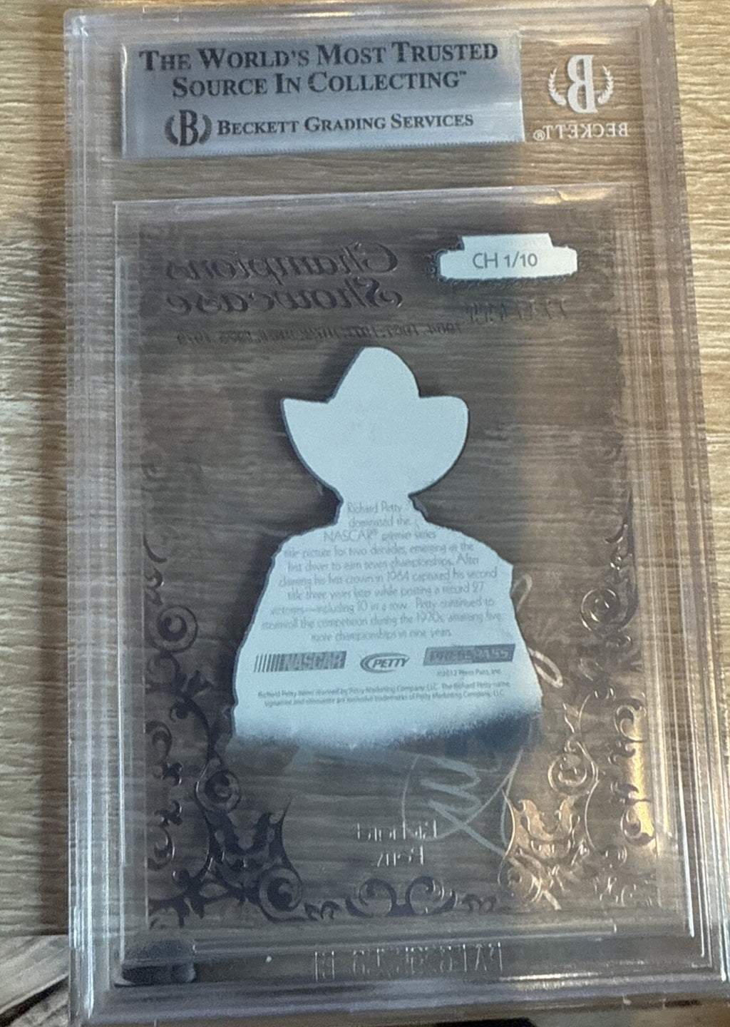 Signed Richard Petty 2012 Press Pass Showcase /499 Auto Beckett BAS Slabbed