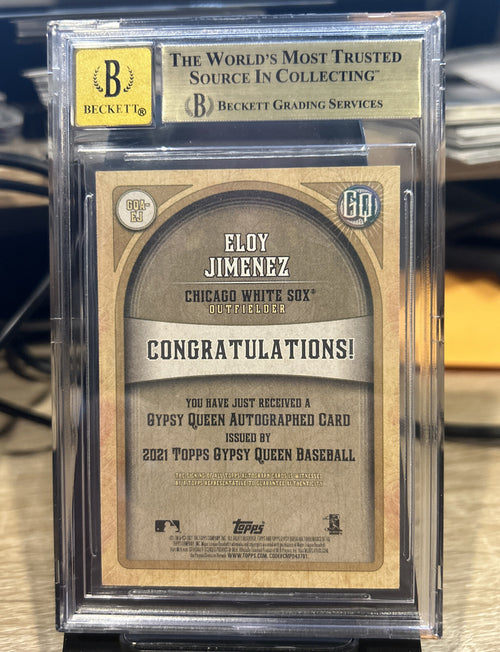 2021 Topps Gypsy Queen Autographs #GQAEJ Eloy Jimenez BGS 9.5 Gem Mint Auto 10