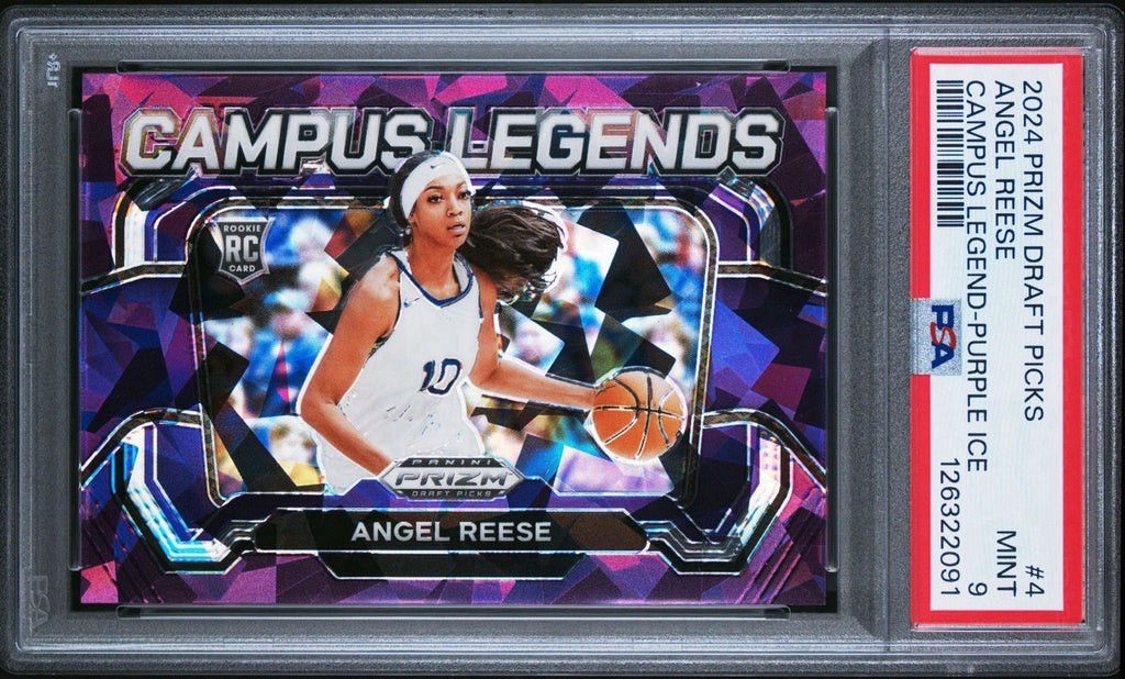 2024 Prizm Draft Picks ANGEL REESE CAMPUS LEGENDS Purple Ice #d /149 PSA 9
