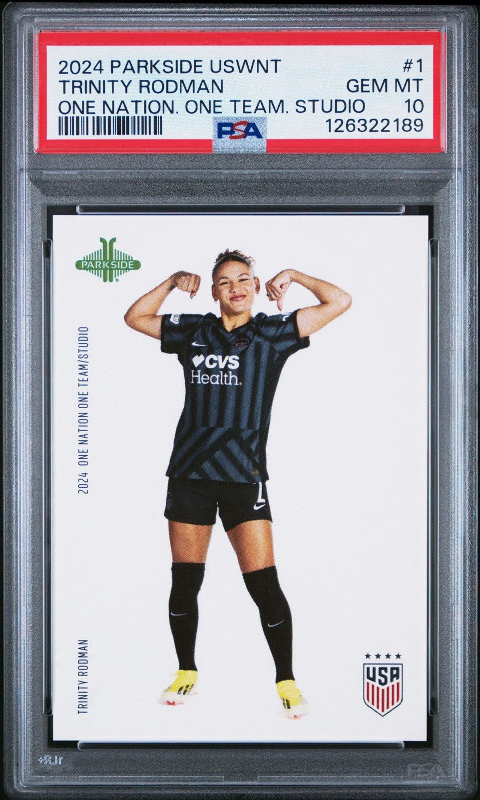 2024 Parkside USWNT One Nation One Team Studio Trinity Rodman PSA 10 Gem