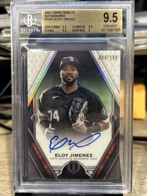 2021 Topps Tribute Autographs TAEJ Eloy Jimenez Auto /199 BGS 9.5 Gem Mint