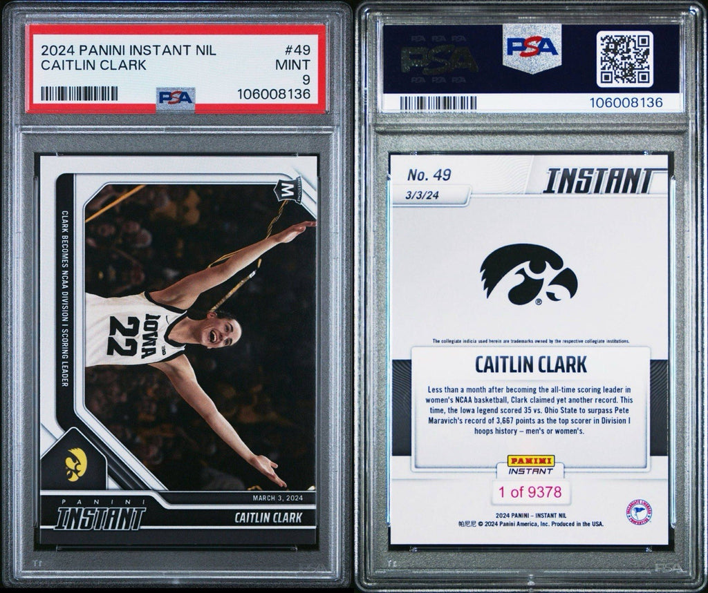 2024 Panini Instant Scoring Leader #49 Caitlin Clark PSA 9