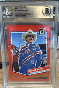 Signed Richard Petty 2024 Donruss #17 Red /299 - Beckett BAS Slab