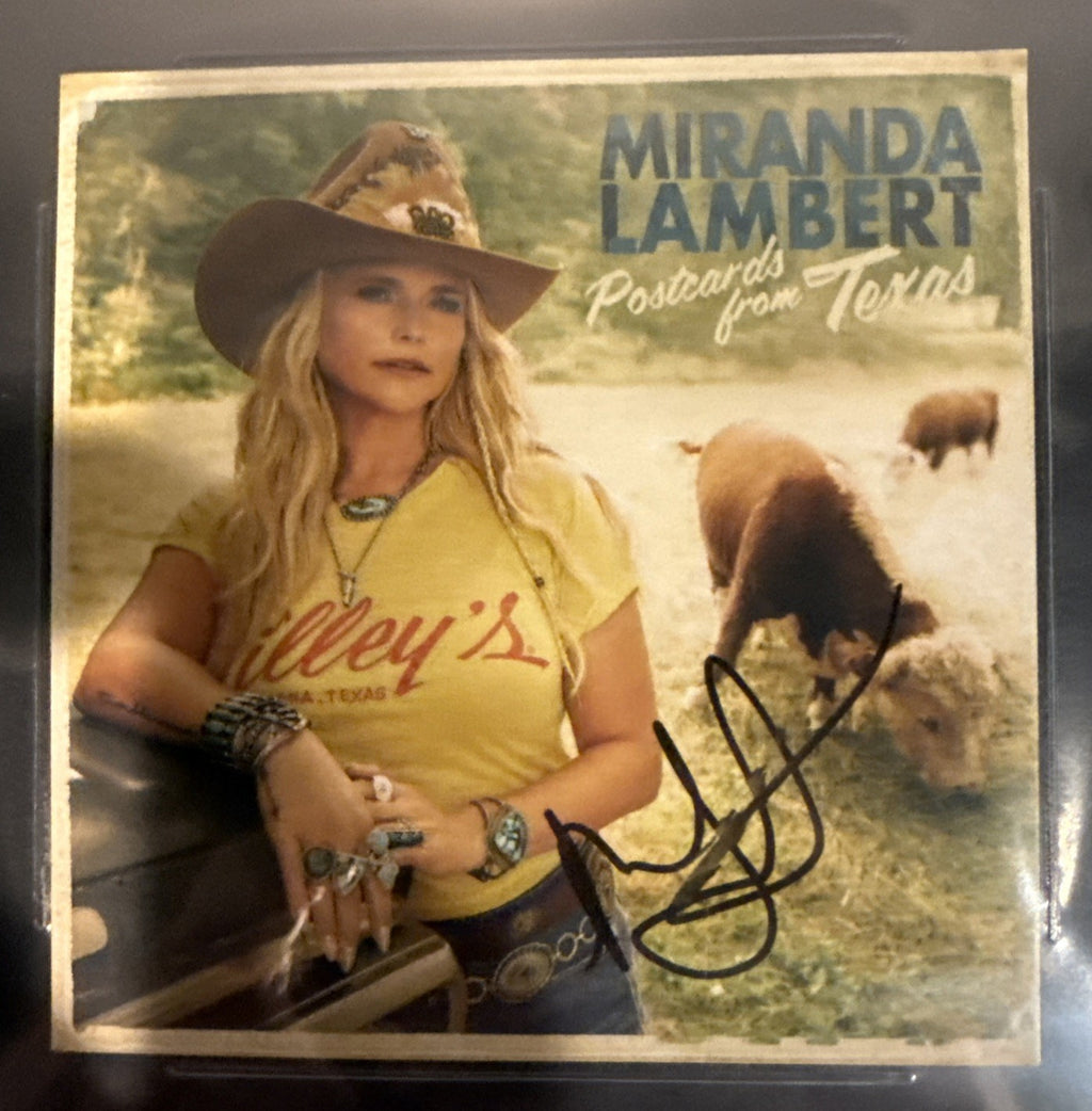 Miranda Lambert SIGNED CD Insert “Postcards From TX”- Beckett BAS Encased Slab