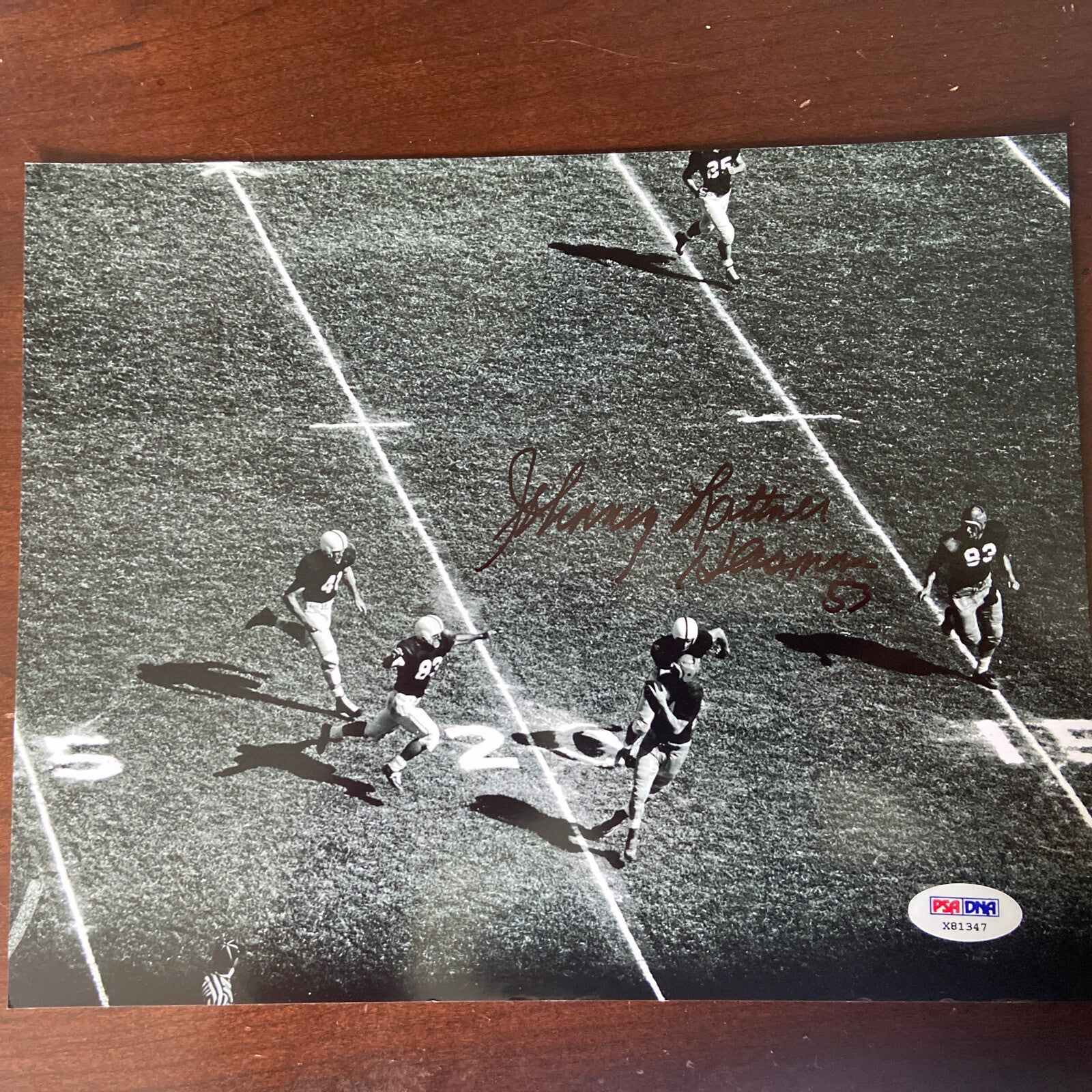 Johnny Lattner Signed 8x10 Photo Autographed PSA/DNA COA Notre Dame 1953 Heisman