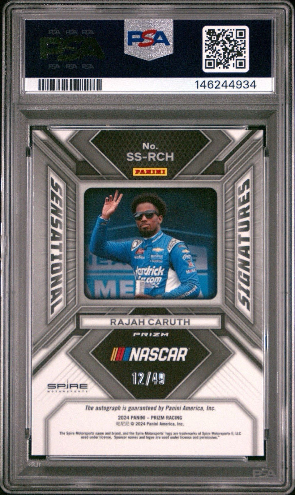 2024 Prizm - Rajah Caruth #SS-RCH - Blue Auto /49 - PSA 10 Gem