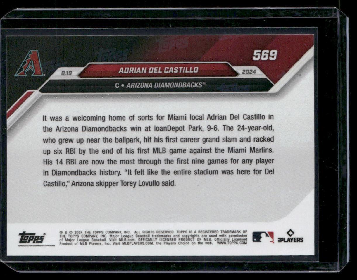 2024 Topps Now #569 Adrian Del Castillo Blue Parallel /49