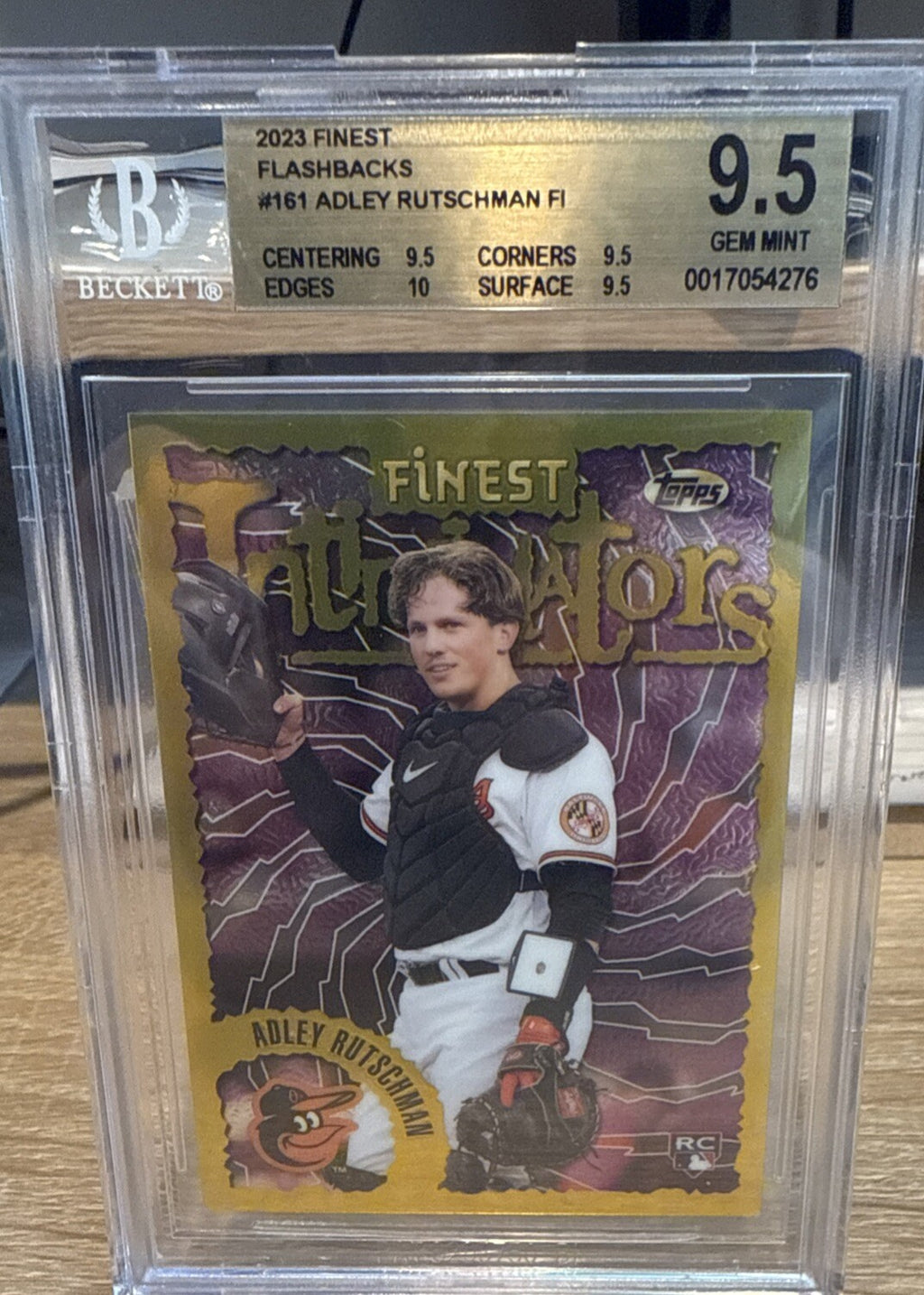2023 Topps Finest Flashbacks ADLEY RUTSCHMAN RC Rookie Rare Gold BGS 9.5 Gem MT