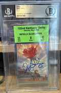 Jerry Bailey SIGNED 1996 Kentucky Derby Ticket Stub Winning Jockey BAS BECKETT