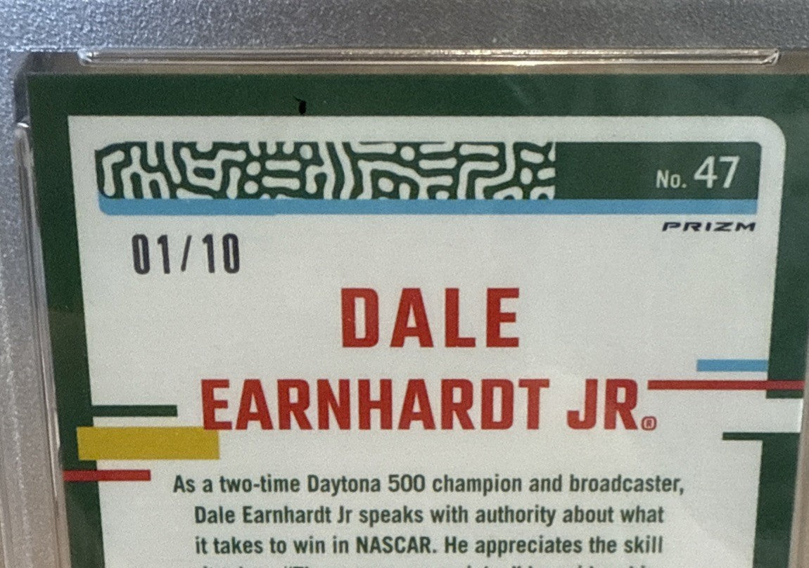 2024 Donruss Dale Earnhardt Jr. #47 Gold Optic Autograph 1/10 - PSA 9 Mint