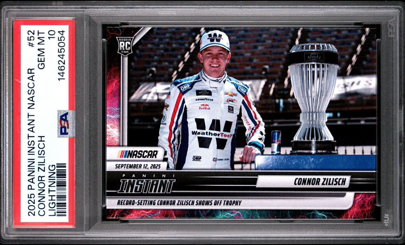 2025 Panini Instant #52 Connor Zilisch Lightning /5 PSA 10 Gem