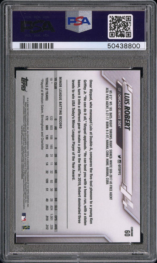 2020 Topps Chrome #60 Luis Robert PSA 10