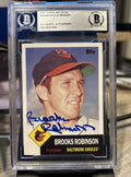 2016 BROOKS ROBINSON Signed Topps Archives Card #48 - Beckett BAS Certified