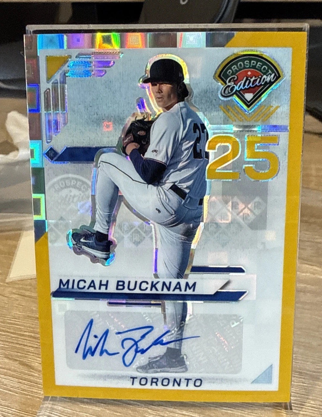 2025 Panini Prospect Edition Micah Bucknam FOTL Gold Pandora PRIZM AUTO #d 1/3