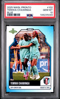 Temwa Chawinga 2025 Parkside NWSL Pronto BLUE #102 - 2/2    PSA 10 Gem