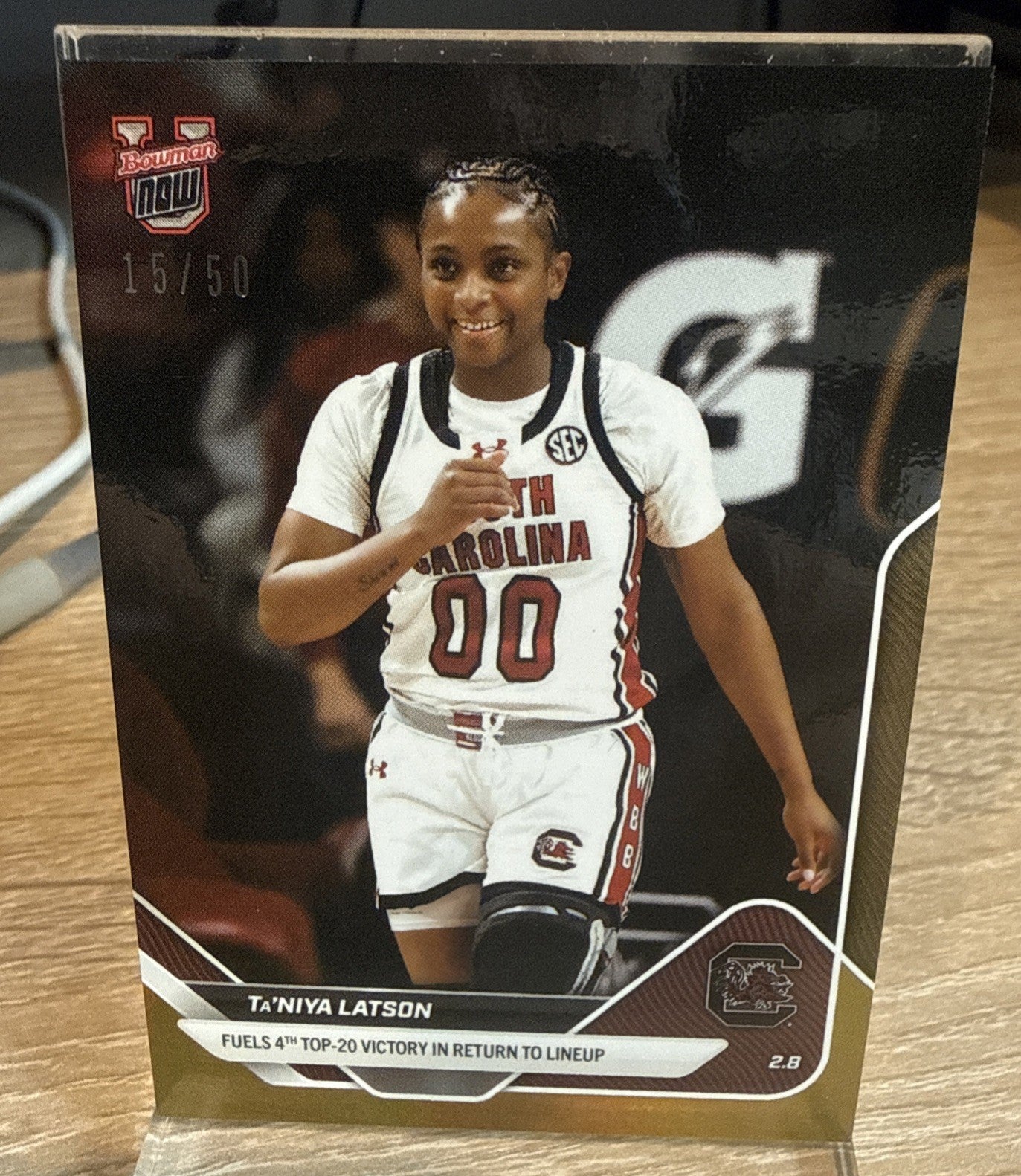 Ta’Niya Latson  ~ 2025-26 Bowman U Now #71 - Gold Foil #d /50