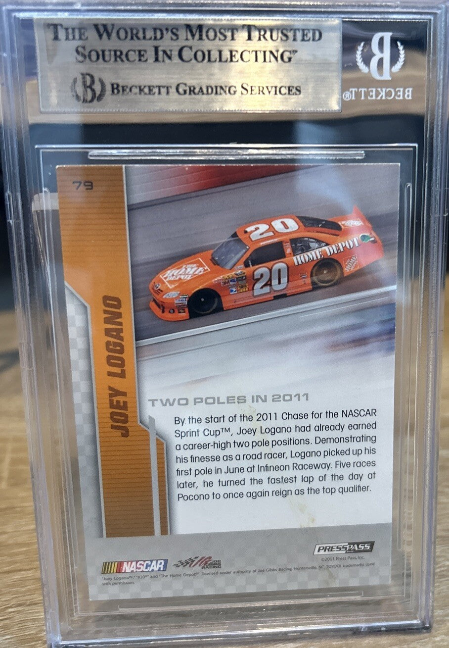 Joey Logano Signed 2012 Press Pass Front Runner #79 Beckett BAS Slab
