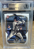 Mike Boeve Auto 2023 Bowman 1st Draft BAS Beckett Authentic On Card Signed