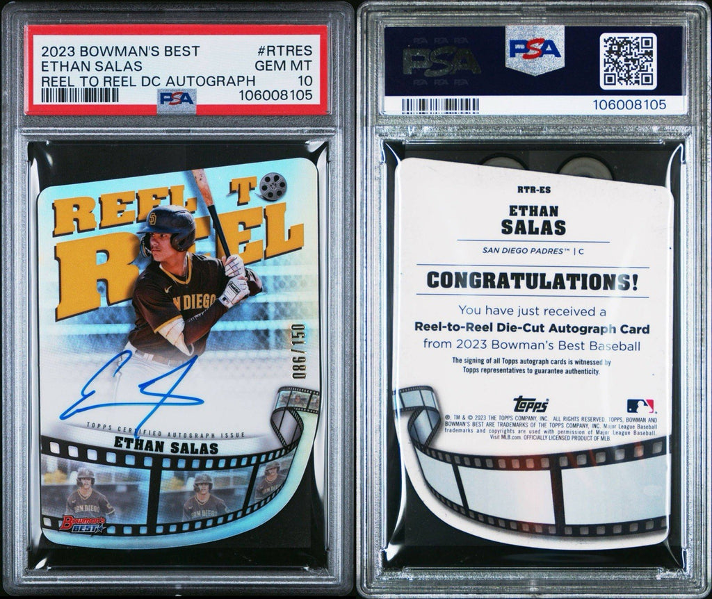 2023 Bowman’s Best Ethan Salas Reel To Reel /150 Autograph PSA 10 Gem MT