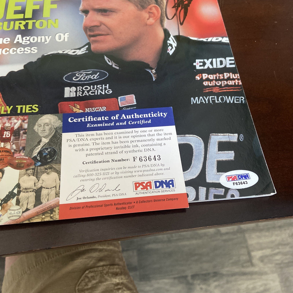 JEFF BURTON AUTOGRAPHED Nov 1997 NASCAR Illustrated Magazine PSA/DNA COA