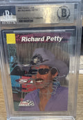 Signed Richard Petty 1993 Finish Line Trading Card #61 Beckett BAS Slabbed