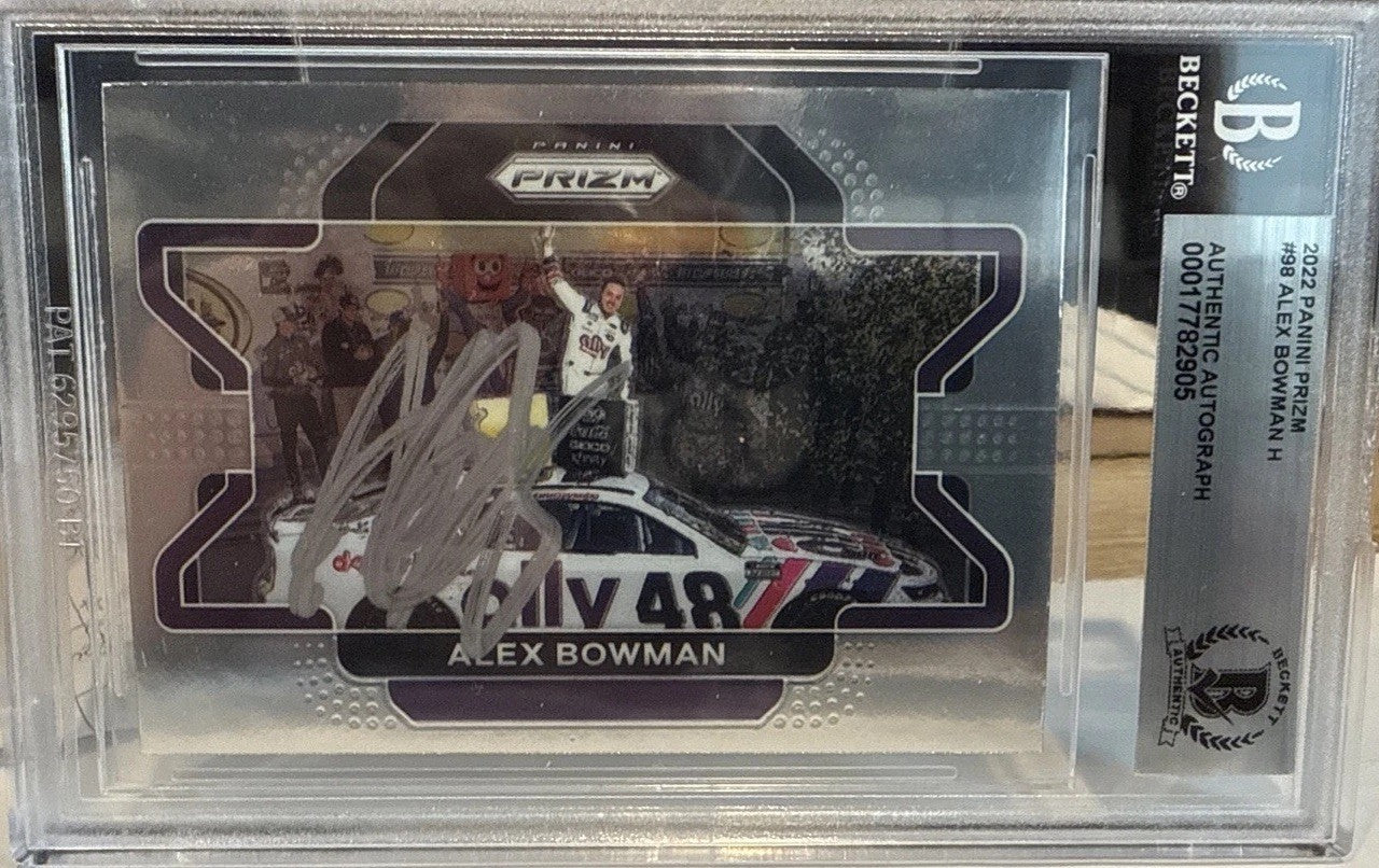 Signed 2022 Panini Prizm #98 Alex Bowman - Beckett BAS Slab