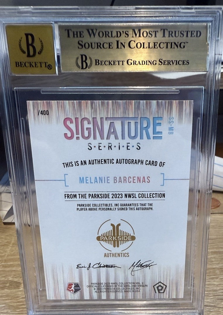 BGS 9.5 Gem Mint 2023 Parkside NWSL Signature Series Auto MELANIE BARCENAS /400