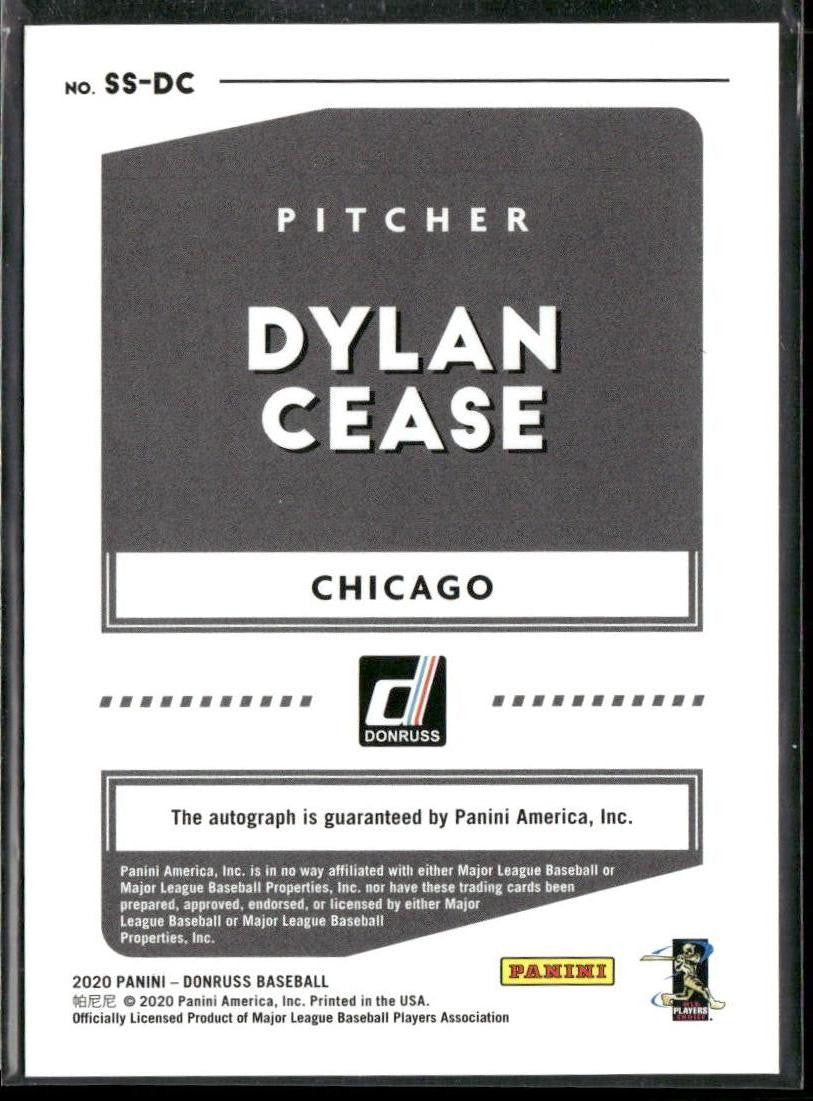 2020 Donruss #SS-DC Dylan Cease Signature Series