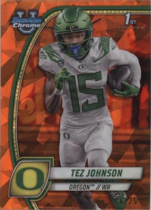 2024 Bowman U Chrome Sapphire Edition Orange /25 Tez Johnson PSA 9 Mint