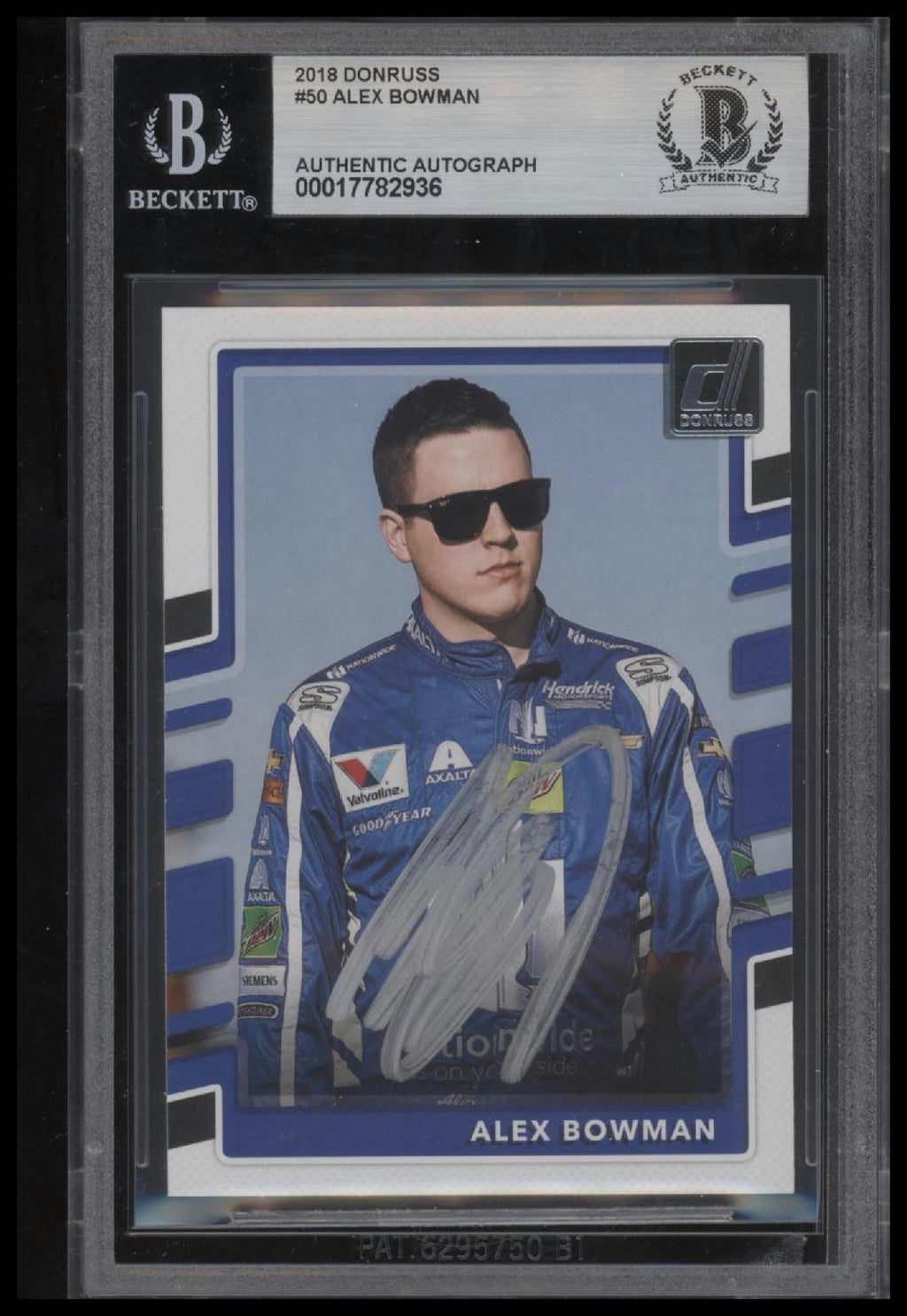 Signed 2018 Donruss #50 Alex Bowman - Beckett BAS Slab