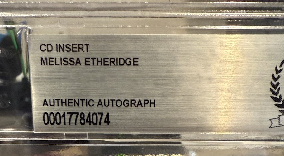 Melissa Etheridge SIGNED CD Insert Beckett BAS Encased Slab
