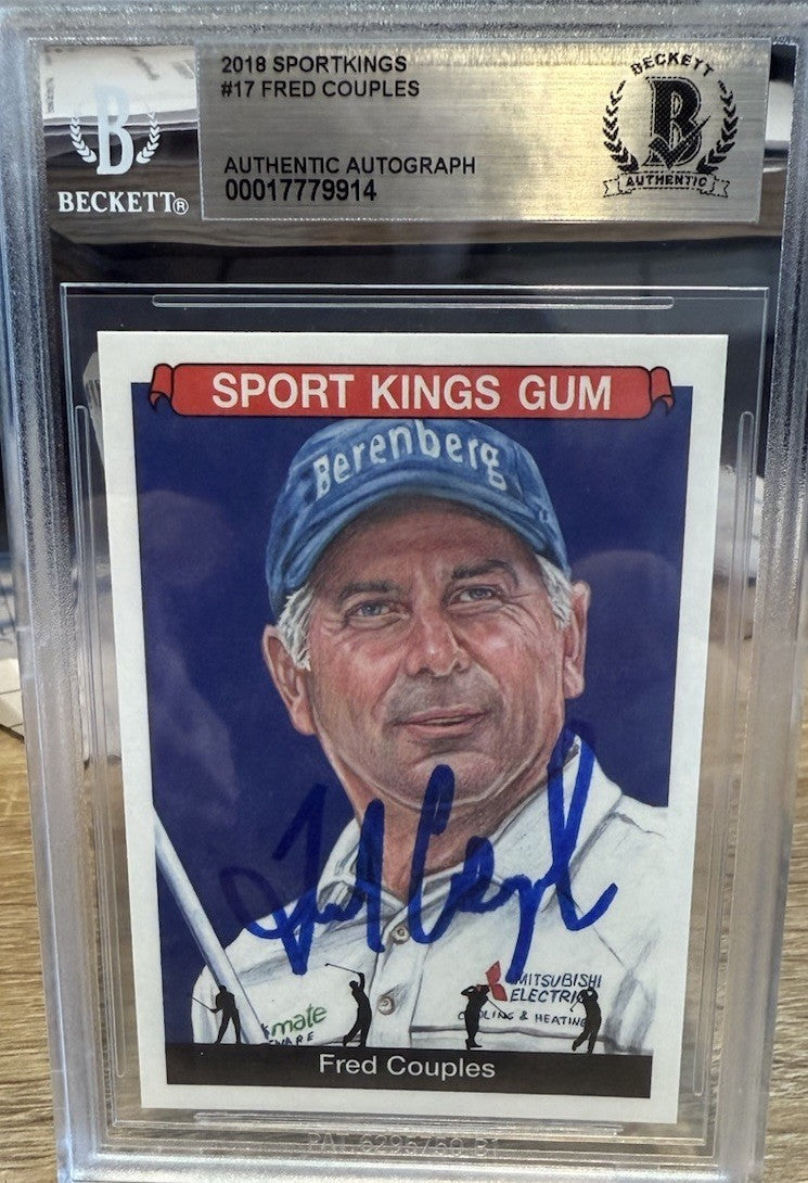 Signed 2018 Sportkings #17 Fred Couples - Beckett BAS Slab