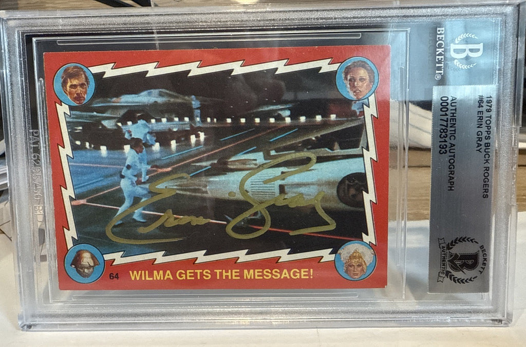 Signed Erin Gray 1979 Topps Buck Rodgers #64 - Beckett BAS Slab