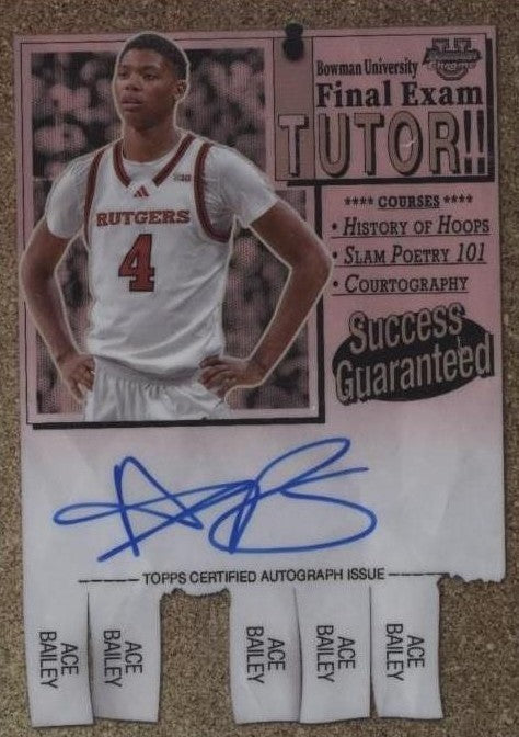 2024-25 Bowman U Chrome - Final Exam Autographs Ace Bailey #FEA-AB PSA 10 Gem