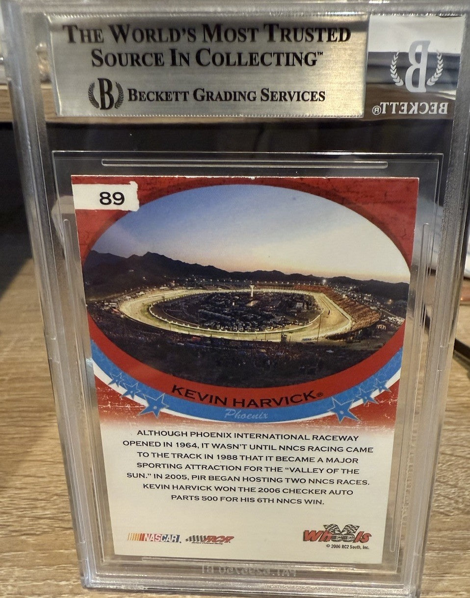 Signed Kevin Harvick 2006 Wheels American Thunder #89 - Beckett BAS Certed Slab