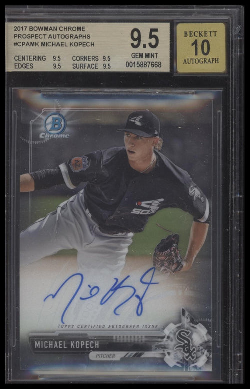 2017 Bowman Chrome #CPA-MK Michael Kopech Prospect Autographs BGS 9.5/10